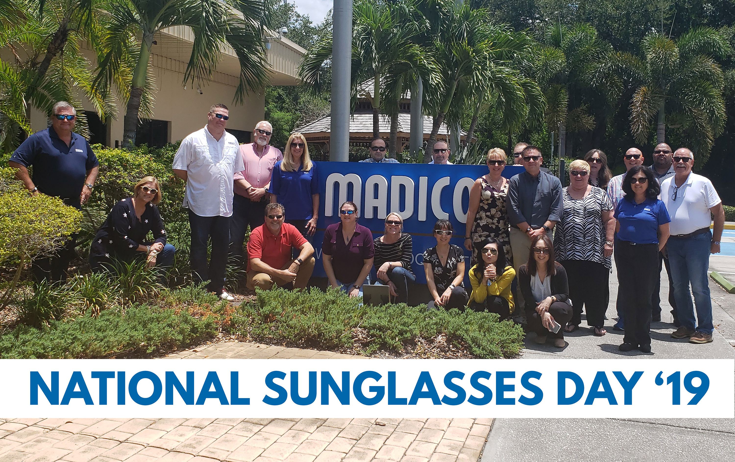 madico hq staff on national sunglasses day