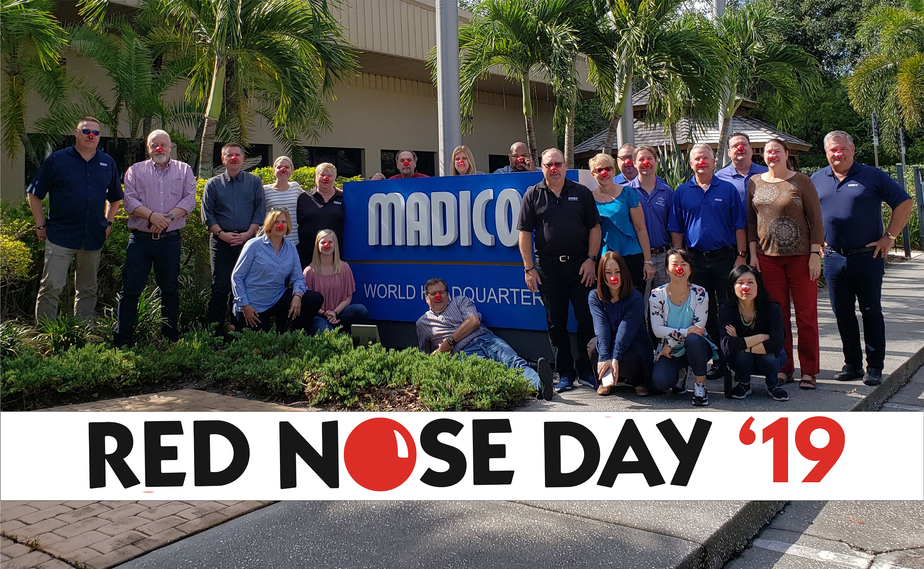 madico staff on red nose day